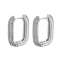  White Gold Color White Diamond 1 Pair