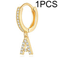  Single Alphabet Letter Earrings a