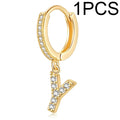  Single Alphabet Letter Earrings Y