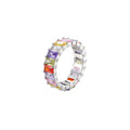  Silver + Colorful Crystals