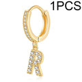  Single Alphabet Letter Earrings R