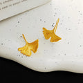  A Pair of Ginkgo Leaf Earrings