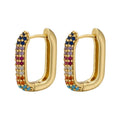 Golden Colorful Crystals 1 Pair
