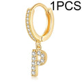  Single Alphabet Letter Earrings P