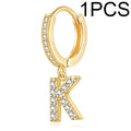  Single Alphabet Letter Earrings K