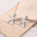  Dot Starfish Stud Earrings (Steel Color)