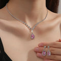  463 Pink Necklace Ear Stud