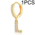  Single Alphabet Letter Earrings L
