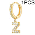  Single Alphabet Letter Earrings Z