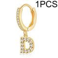  Single Alphabet Letter Earrings D