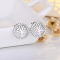 Tree of Life Earrings (White Gold)