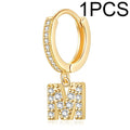  Single Alphabet Letter Earrings M