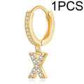  Single Alphabet Letter Earrings X